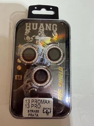 Película Câmera Strass Brilho Para iPhone 13Promax/ 13Pro