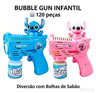 Pistola de Bolha Stitch com Luz Automática