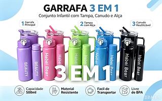 Garrafa Infantil 3 em 1