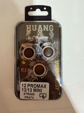 Película Câmera Strass Brilho Para iPhone 12Promax 13/13Mini