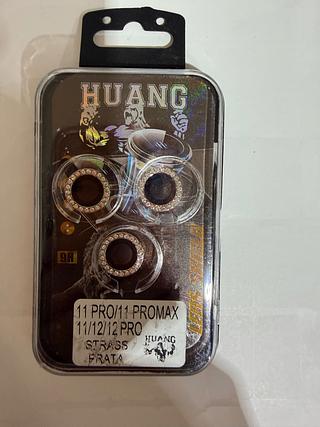 Película Câmera Strass Brilho Para iPhone 11Pro/11Promax 11/12/12Pro